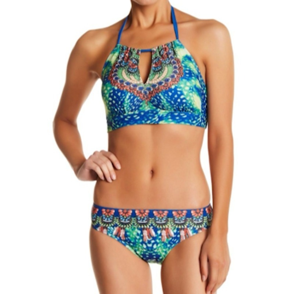 La Moda True Colors Animal Print Bikini Top -‎ Size M - NWT